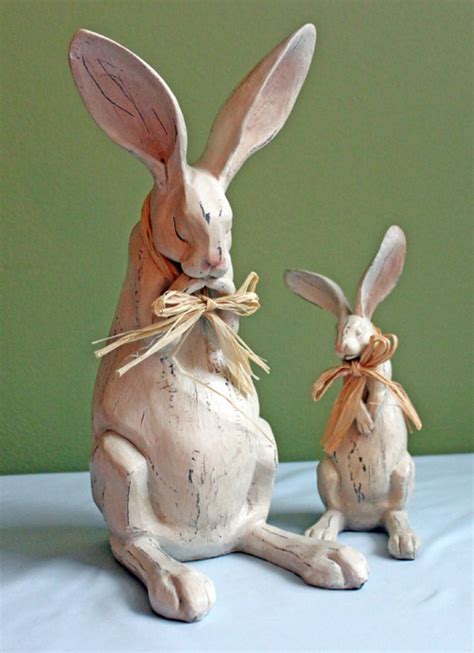 large resin easter bunny figurines